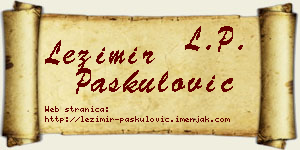 Ležimir Paskulović vizit kartica